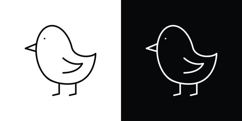 Chick icon. Simple element illustration. outline and flat symbol design