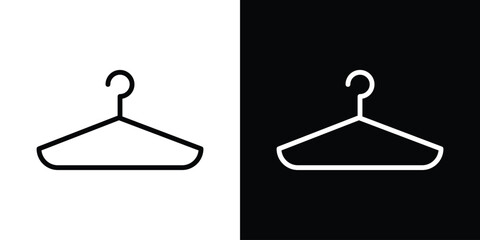 Clothes hanger icon. Simple element illustration. outline and flat symbol design