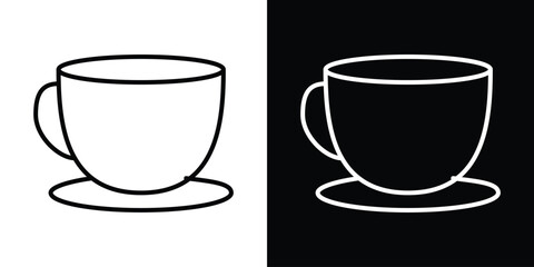 Coffee icon. Simple element illustration. outline and flat symbol design