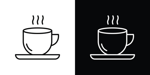 Coffee icon. Simple element illustration. outline and flat symbol design