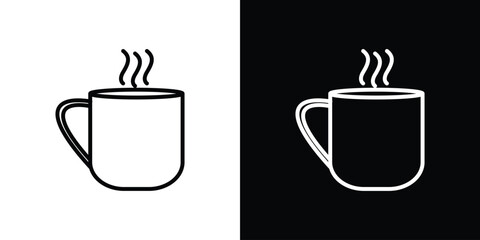 Coffee mug icon. Simple element illustration. outline and flat symbol design