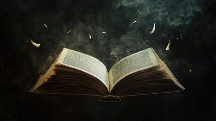 Mystical Open Book: A Realm of Enchantment