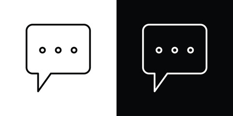 Comment icon. Simple element illustration. outline and flat symbol design