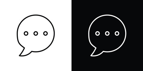 Comment icon. Simple element illustration. outline and flat symbol design