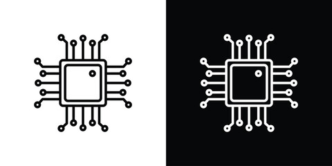 Computer science icon. Simple element illustration. outline and flat symbol design