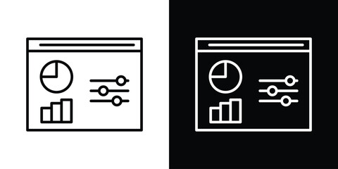 Control panel icon. Simple element illustration. outline and flat symbol design