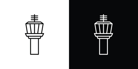 Control Tower icon. Simple element illustration. outline and flat symbol design