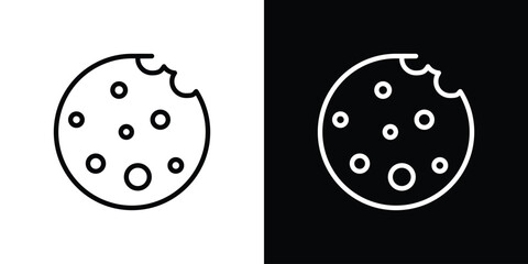 Cookie icon. Simple element illustration. outline and flat symbol design