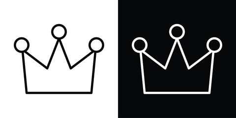Crown icon. Simple element illustration. outline and flat symbol design