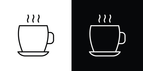 Cup of coffee icon. Simple element illustration. outline and flat symbol design