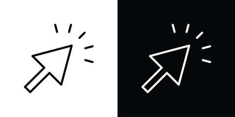 Fototapeta premium Cursor arrow icon. Simple element illustration. outline and flat symbol design
