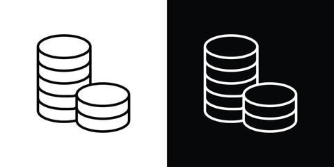 Database icon. Simple element illustration. outline and flat symbol design