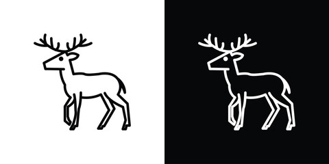 Deer icon. Simple element illustration. outline and flat symbol design