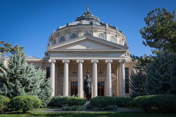 Romanian Athenaeum in Daylight – Neoclassical Landmark in Bucharest