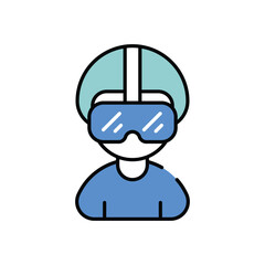 Vr vector icon stock illustration