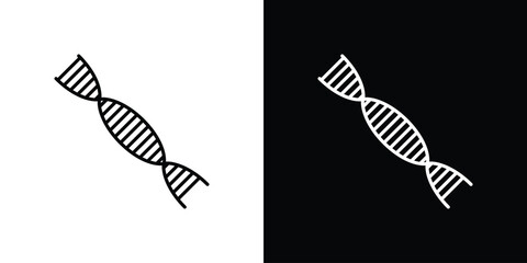 DNA icon. Simple element illustration. outline and flat symbol design