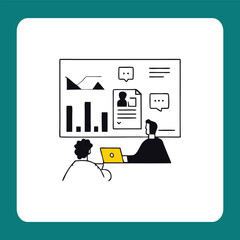 vector illustration of a man with a suitcase