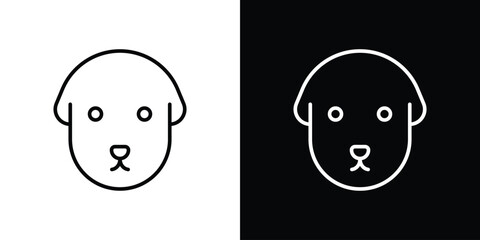 Dog icon. Simple element illustration. outline and flat symbol design