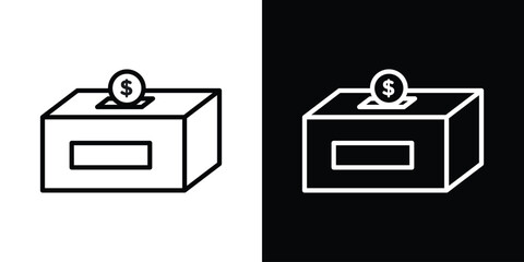 Donate icon. Simple element illustration. outline and flat symbol design