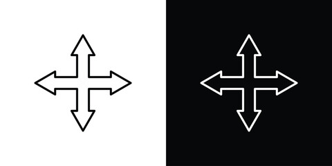 Drag icon. Simple element illustration. outline and flat symbol design