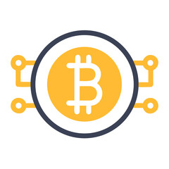 Obraz premium Bitcoin Logo Icon – Cryptocurrency Symbol Vector Illustration