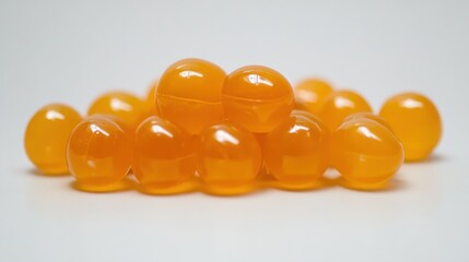 A Pile of Delicious Orange Flavor Boba Pearls