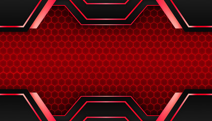 Cyber ​​tech red space game abstract background © iPood