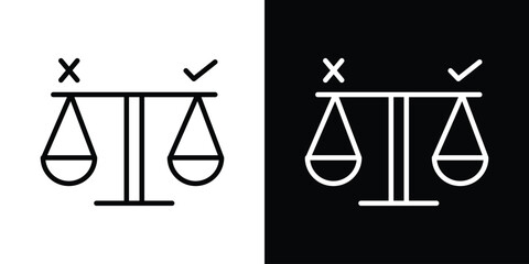 Ethics icon. Simple element illustration. outline and flat symbol design