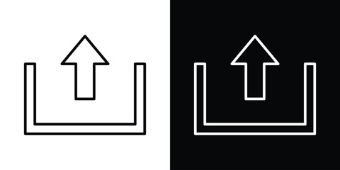 Export icon. Simple element illustration. outline and flat symbol design
