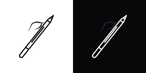Eyeliner icon. Simple element illustration. outline and flat symbol design