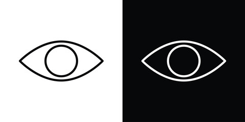 Eyes icon. Simple element illustration. outline and flat symbol design
