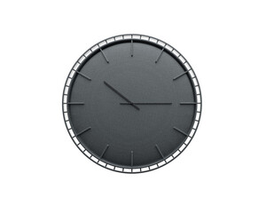 A Modern Dark Gray Wall Clock Ten Fifteen 10 15 Minimalist For Modern Interiors 3D Illustration