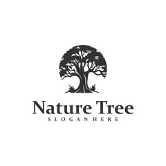 Oak Tree logo design concept vector. Oak Tree Logo Design Template. Creative Symbol. Icon