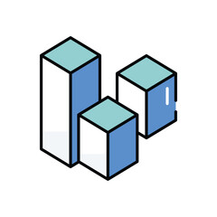 3D Visualization vector icon stock illustration