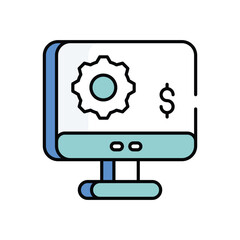 Computing Industry vector icon stock illustration