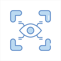 Eye Tracking vector icon stock illustration