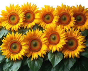 Cluster of sunflowers