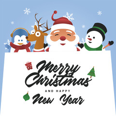 Merry christmas and happy new year background for social media template