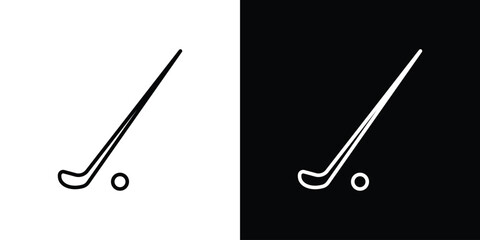 Golf club icon. Simple element illustration. outline and flat symbol design