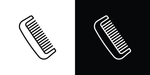 Hair brush icon. Simple element illustration. outline and flat symbol design