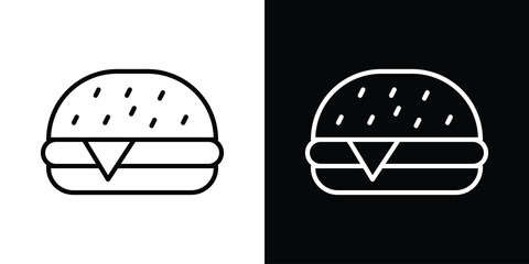 Hamburger icon. Simple element illustration. outline and flat symbol design