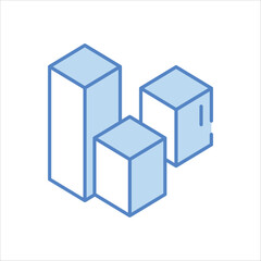 3D Visualization vector icon stock illustration