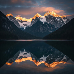 sunset over the mountains