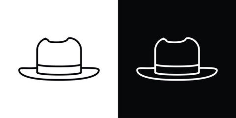 Hat icon. Simple element illustration. outline and flat symbol design
