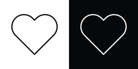 Heart icon. Simple element illustration. outline and flat symbol design