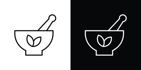 Herbal medicine icon. Simple element illustration. outline and flat symbol design