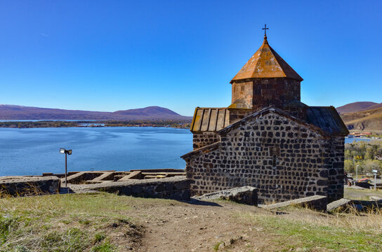 Surb Astvatsatsin church in Sevanavank Monastery on Sevan Peninsula (Gegharkunik Province, Armenia)