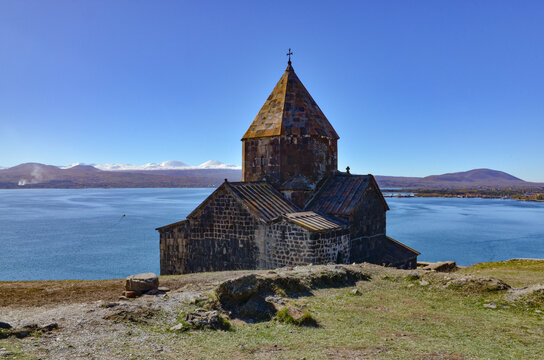 Surb Arakelots church in Sevanavank Monastery on Sevan Peninsula (Gegharkunik Province, Armenia)