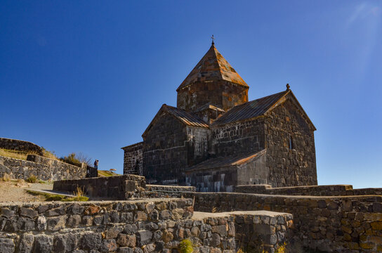 Surb Arakelots church in Sevanavank Monastery on Sevan Peninsula (Gegharkunik Province, Armenia)