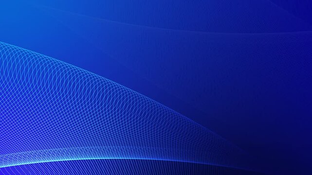 Gradient lines loop in motion across a blue abstract background. Ideal for technology presentations, motion graphics projects, and digital designs.